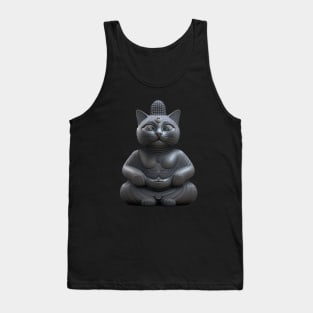 Buddha cat surprised Tank Top